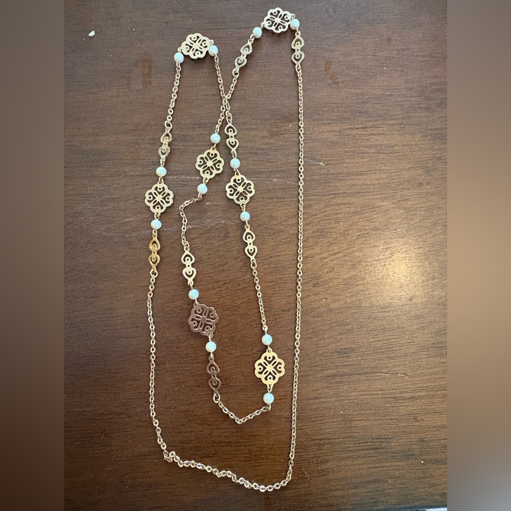 Avon Gold and White Necklace